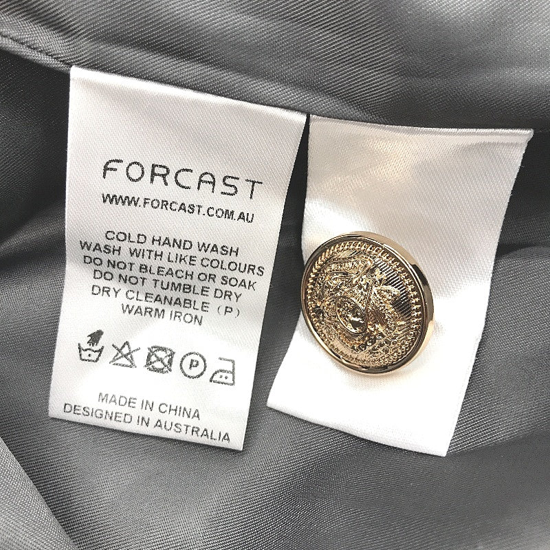 Forcast Charcoal Grey Berlin Double Breasted Blazer Jacket Ladies Size 16 NEW - Image 4