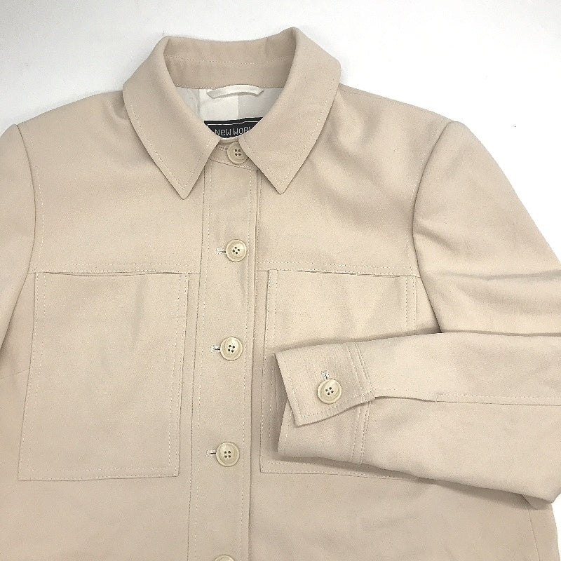 New World Myer Tokito Sample Beige Button Up Short Jacket Ladies Size 10 NEW - Image 6