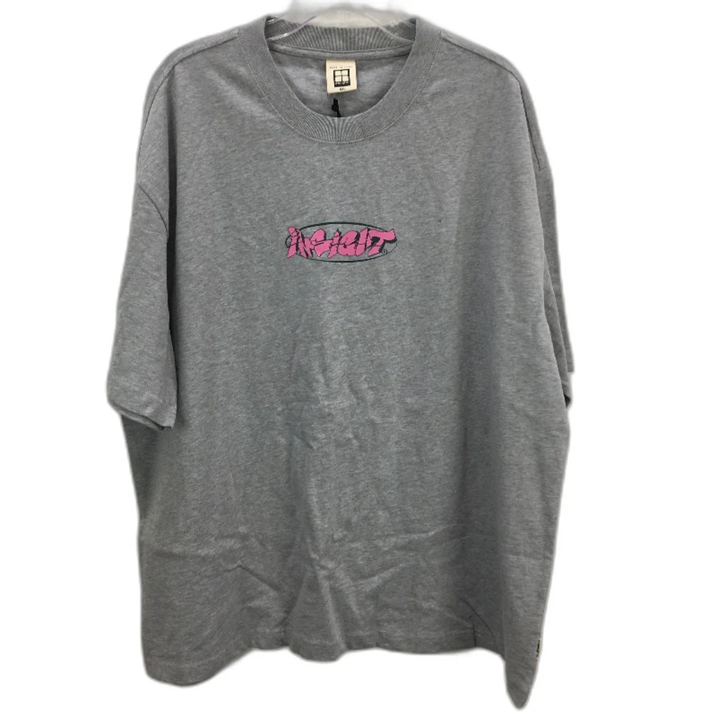 Insight Marle Grey100% Cotton FRA Pink Logo Classic Tee Mens Size 2XL NEW