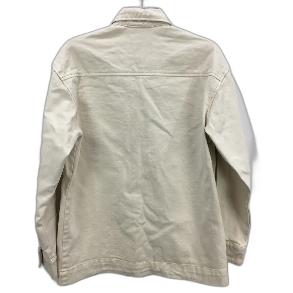 Subtitled Sand Cream Denim Myles Shacket Shirt Jacket Mens Size XS NEW - Image 2