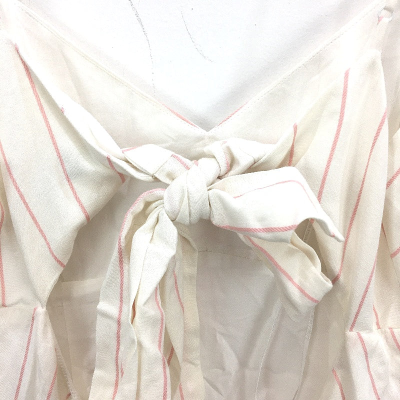 Forever New Spaghetti Strap White Pink Striped Midi Dress Ladies Sz AU 8-10 NEW - Image 3