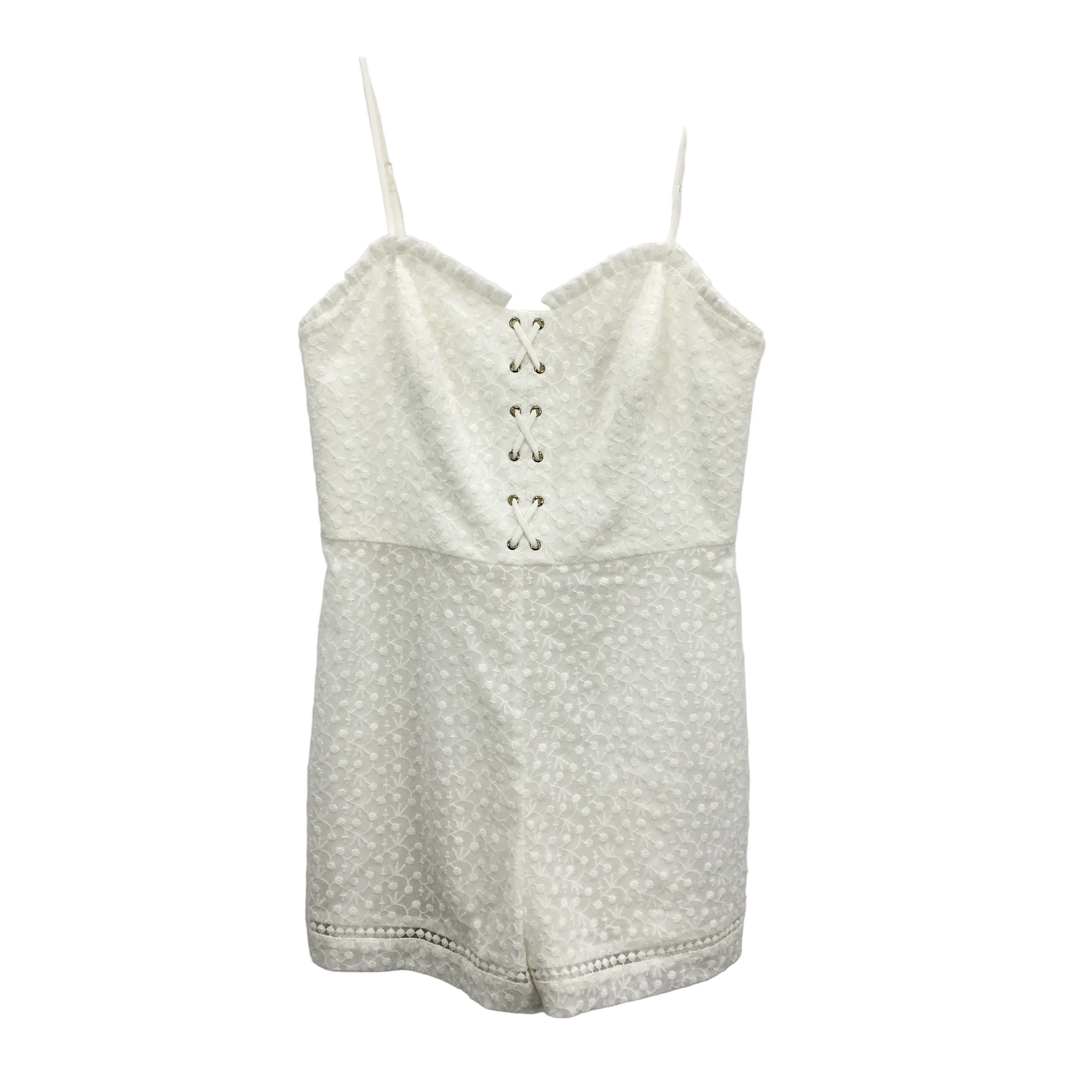 Forever New Corrie Embroidery White Corset Playsuit Ladies Size AU 10 NEW