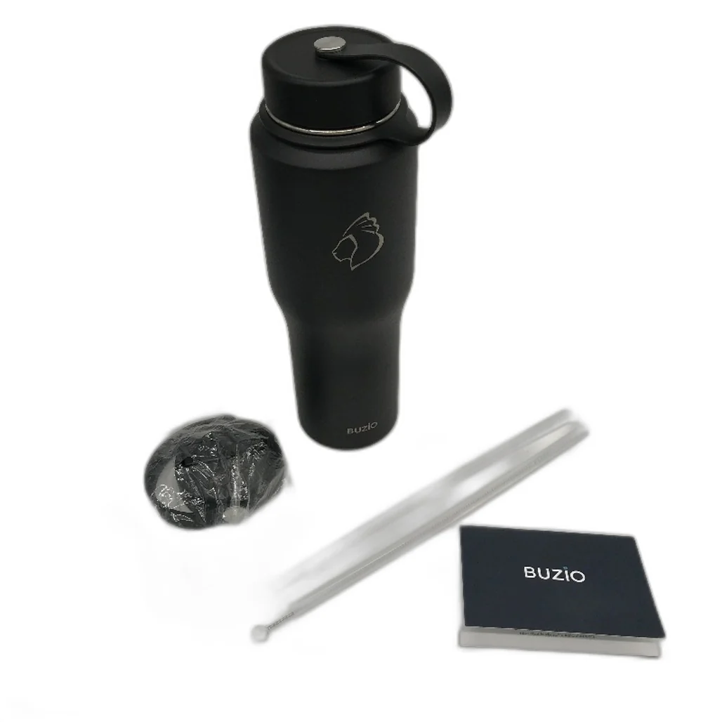 BUZIO 32oz Trophy Series Stainless Steel Water Bottle in Solid Black NEW - Image 7