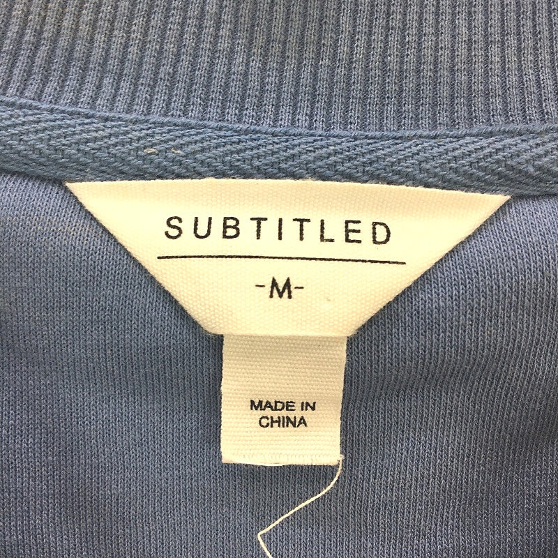 Subtitled Originals Blue Cotton Blend Soft Classic Crew Neck Jumper Size M NEW - Image 3