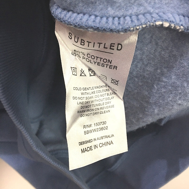 Subtitled Originals Blue Cotton Blend Soft Classic Crew Neck Jumper Size M NEW - Image 5