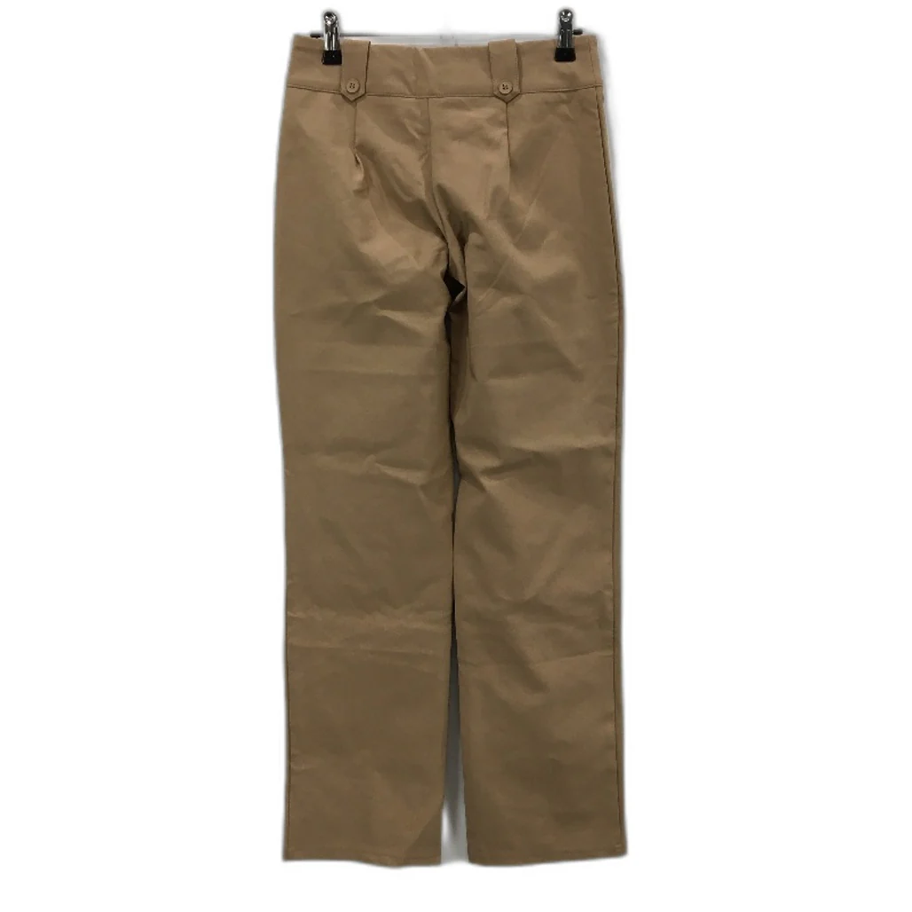 Neon Hart Khaki Tan Double Button Waist Mid Rise Straight Pants Ladies Sz XS NEW - Image 2