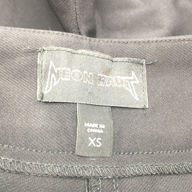 Neon Hart Black Double Button Waist Mid Rise Straight Pants Ladies Size XS NEW - Image 3