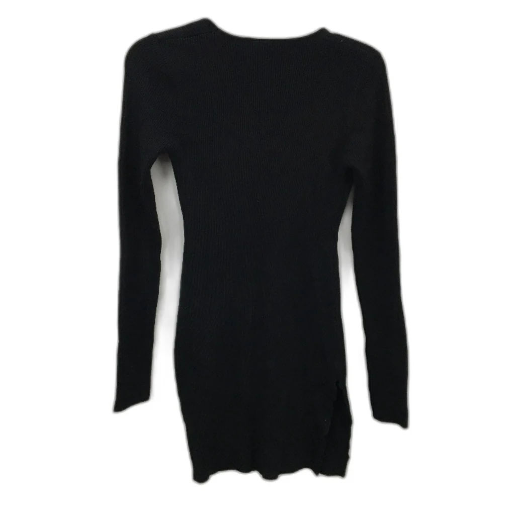 Alice In The Eve Black Indy Asymetrical Cut Bodycon Mini Dress Ladies Size S NEW - Image 2