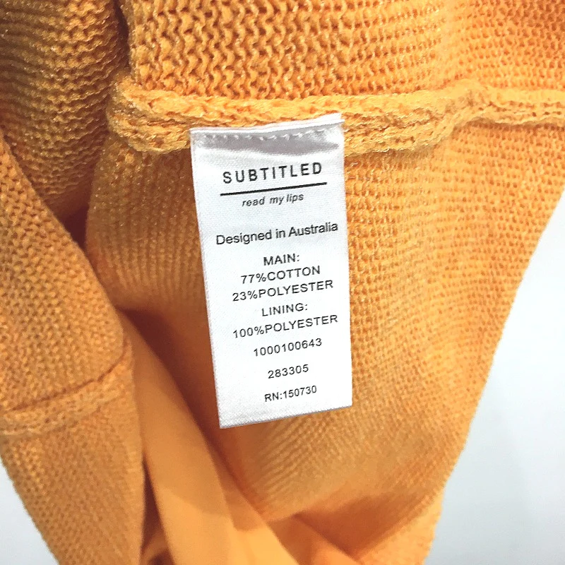 Subtitled Orange Knit Style Martha Tube Strapless Mini Dress Ladies Size M NEW - Image 4
