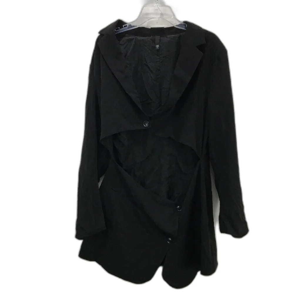 Alice In The Eve Black Foxy Cut Out Blazer Deep V Neck Dress Ladies Size 2XL NEW - Image 2