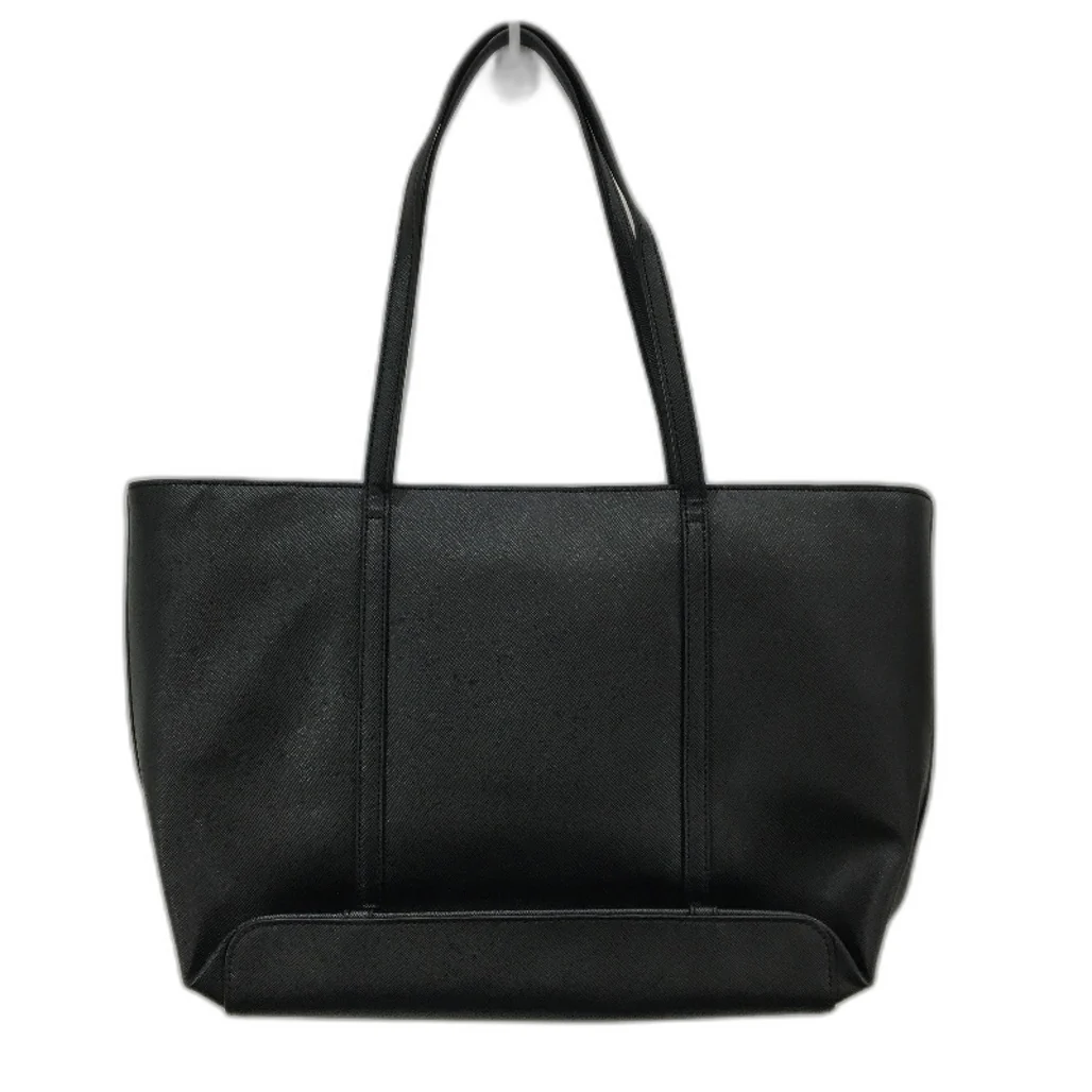 Target Black Leather Look Large Work Style Fully Lined Tote Hand Bag NEW