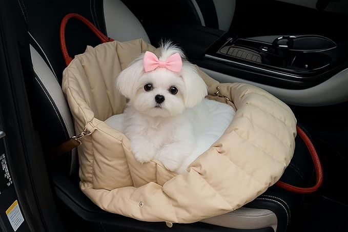 The Brave Soul Small Dog Car Seat Transformable Bag Almond Brown Sz Medium NEW - Image 2