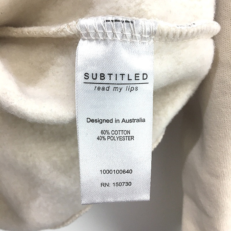 Subtitled State Fleece Crew Neck Loose Fit Oat Beige Jumper Ladies Size XS NEW - Image 4