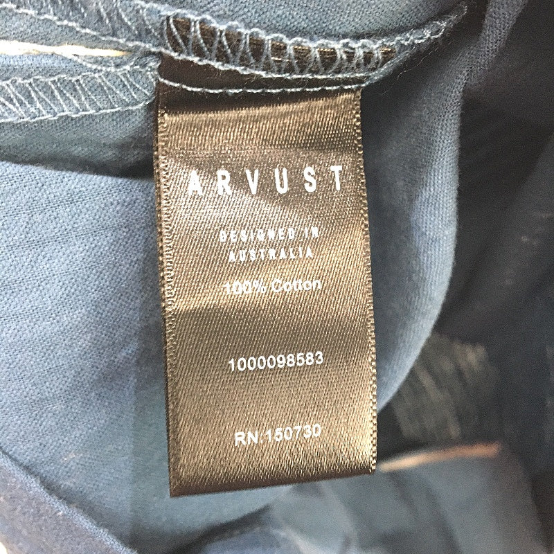 Arvust Short Sleeve Semi Opaque Stripe Blue Resort Shirt Mens Size Small NEW - Image 4