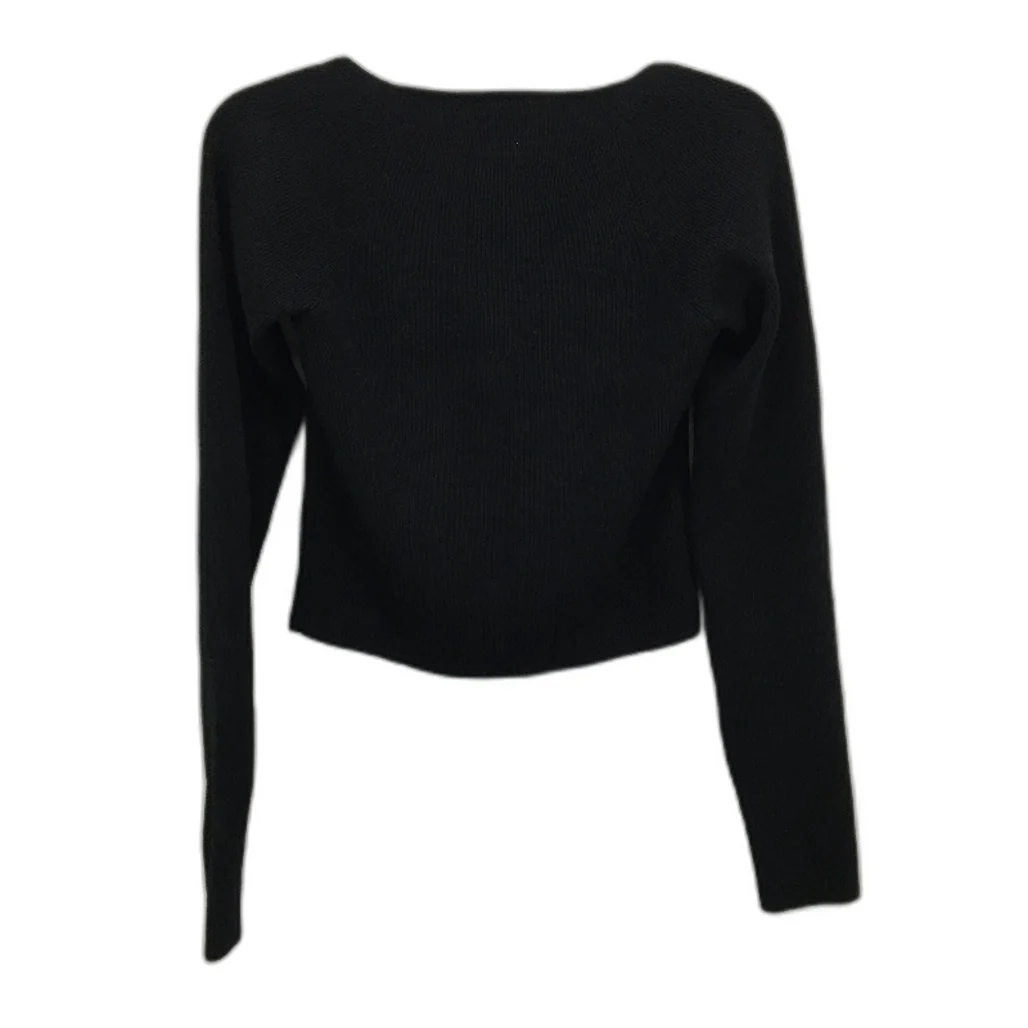 Alice in the eve Avalon Rib Knit Sweetheart Neck Black Top Ladies Size Large NEW - Image 2