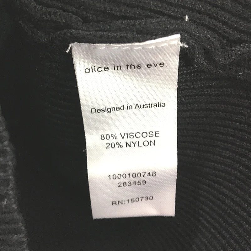 Alice in the eve Avalon Rib Knit Sweetheart Neck Black Top Ladies Size Large NEW - Image 4