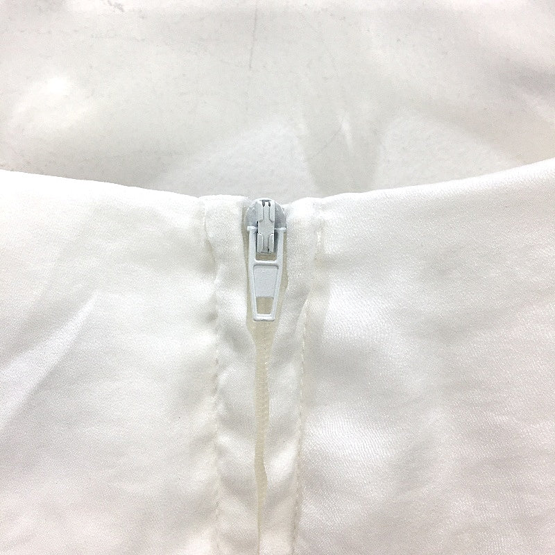 SNDYS Silk-Like Long Sleeve Crop Gathered Front White Top Ladies Size AUS 14 NEW - Image 3