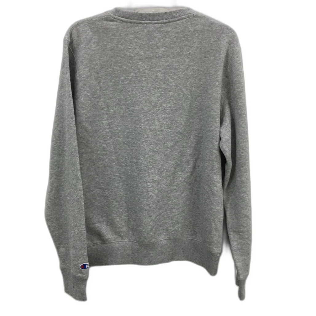 Champion Logo Print Grey Marle Fleece Sweatshirt Mens Size Small - Image 2