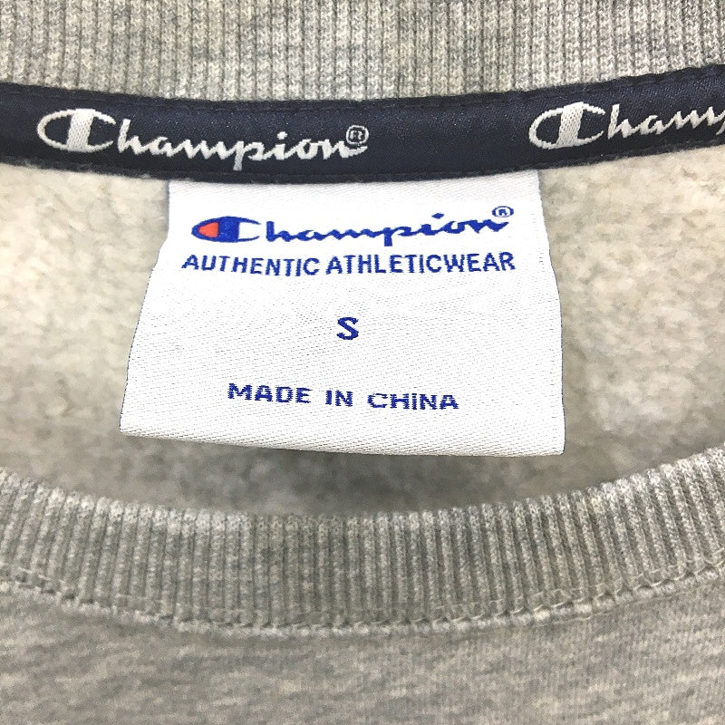 Champion Logo Print Grey Marle Fleece Sweatshirt Mens Size Small - Image 3