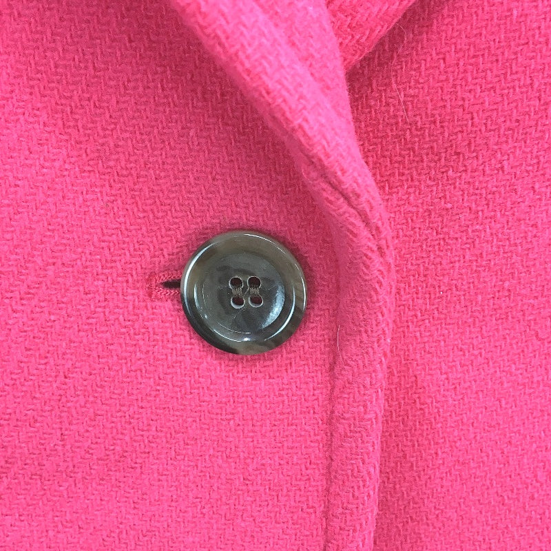 Talbots Petites Floral Print Lining Pink Double Breasted Peacoat Ladies Size 4P - Image 4