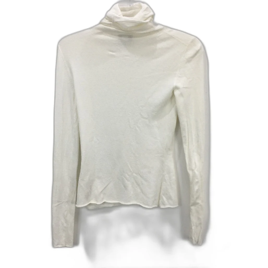 Max&Co Thin Stretch White Long Sleeve Turtleneck Top Ladies Size Medium - Image 2