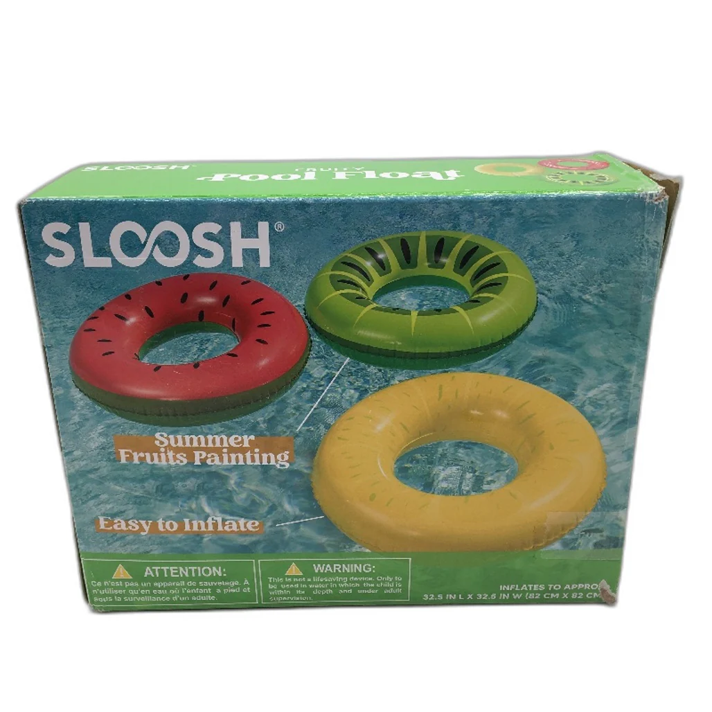 SLOOSH 3 Piece 32.5 Inch Fruity Swim Rings Pool Float for Ages 9 Plus NEW - Image 4