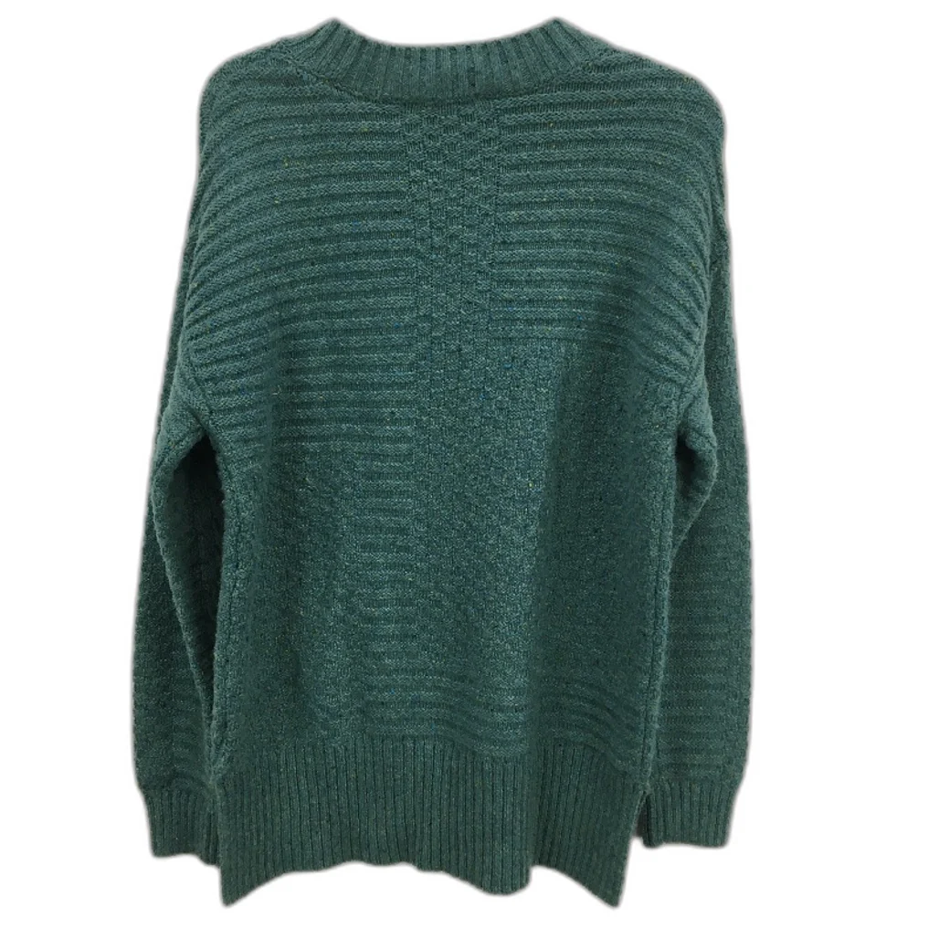 Regatta Knitted Cotton Blend Pine Green Gold Fleck Sweater Ladies Size 10 NEW - Image 2