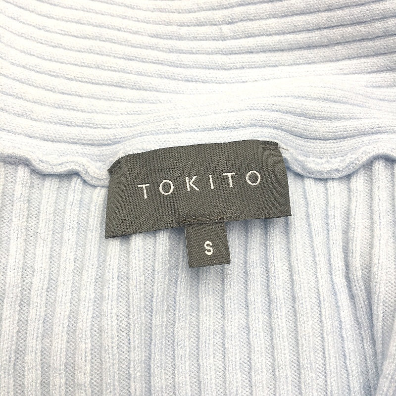 Tokito Petites Off Shoulder Wrap Knit Top in Baby Blue Ladies Size Small NEW - Image 4