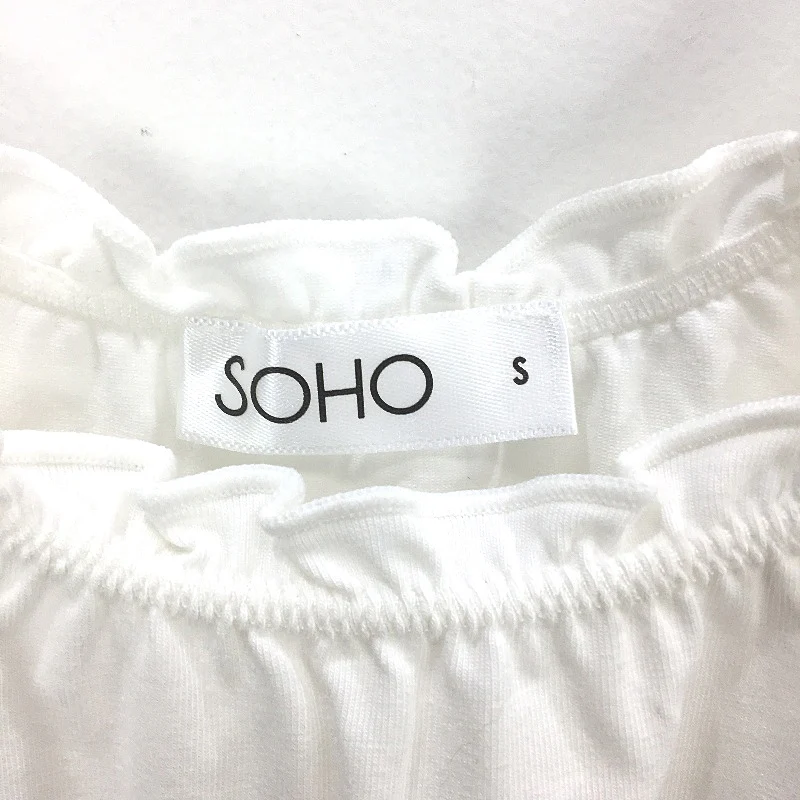 Soho Ruffle Relaxed Fit White Cotton Pyjama Tank Top Ladies Small NEW - Image 3