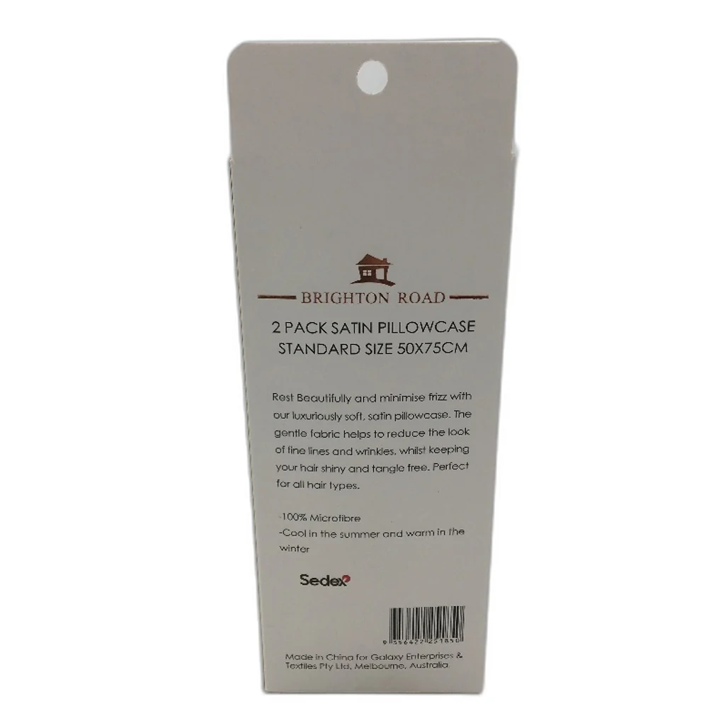 Brighton Road 2 Pack White Gentle On Hair & Skin Satin Standard Pillowcases NEW - Image 2