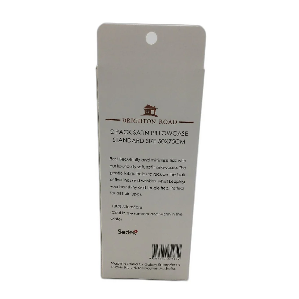 Brighton Road 2 Pack Champagne Gentle On Hair Satin Standard Pillowcases NEW - Image 2