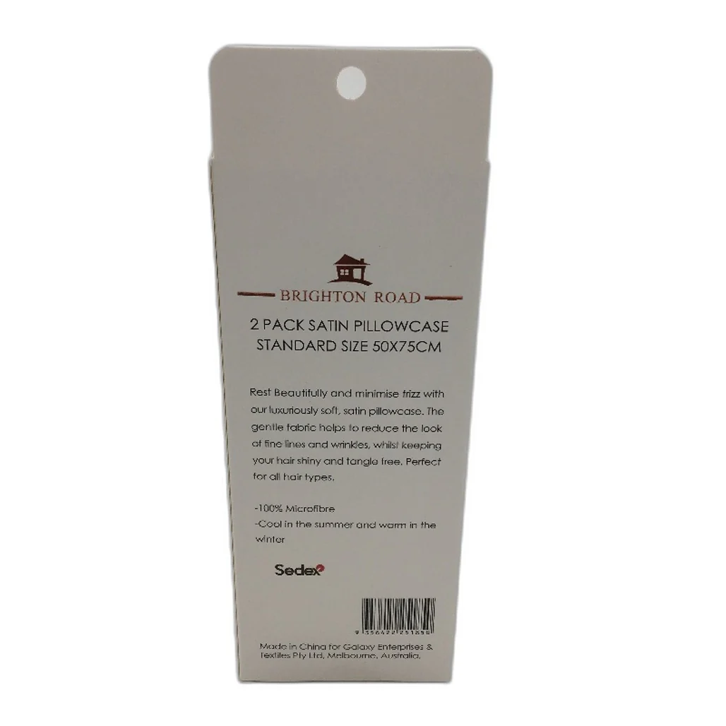 Brighton Road 2 Pack Silver Gentle On Hair & Skin Satin Standard Pillowcases NEW - Image 2