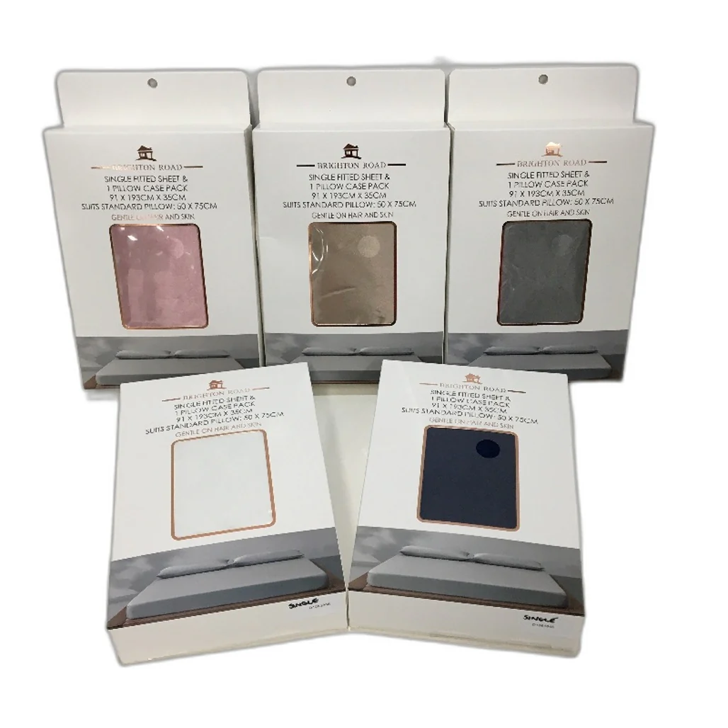 Brighton Road Pink Gentle On Hair & Skin Satin SINGLE Fitted Sheet Pack NEW - Image 4