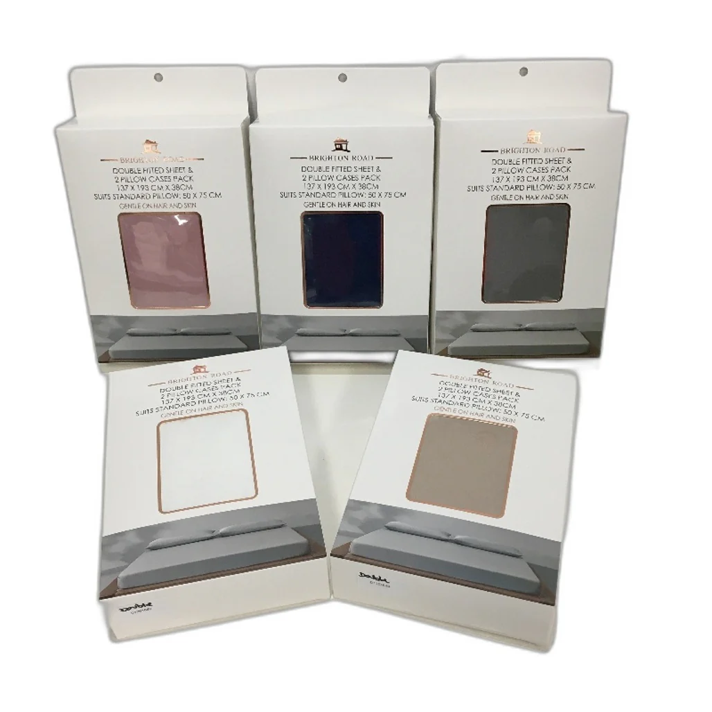 Brighton Road Champagne Gentle On Hair & Skin Satin DOUBLE Fitted Sheet Pack NEW - Image 4