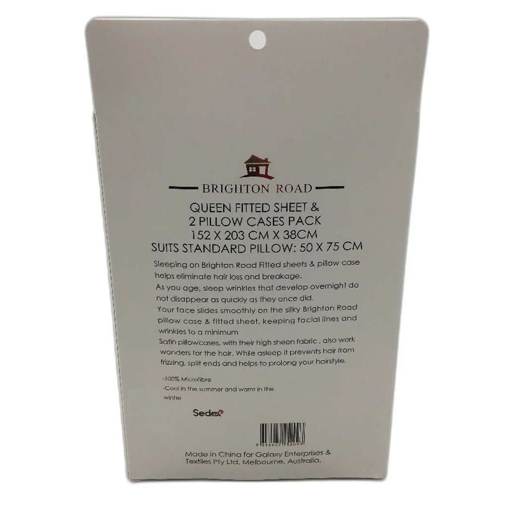 Brighton Road Pink Gentle On Hair & Skin Satin QUEEN Size Fitted Sheet Pack NEW - Image 2