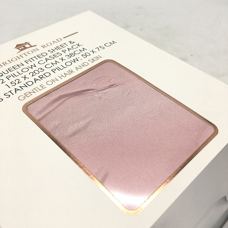 Brighton Road Pink Gentle On Hair & Skin Satin QUEEN Size Fitted Sheet Pack NEW - Image 3