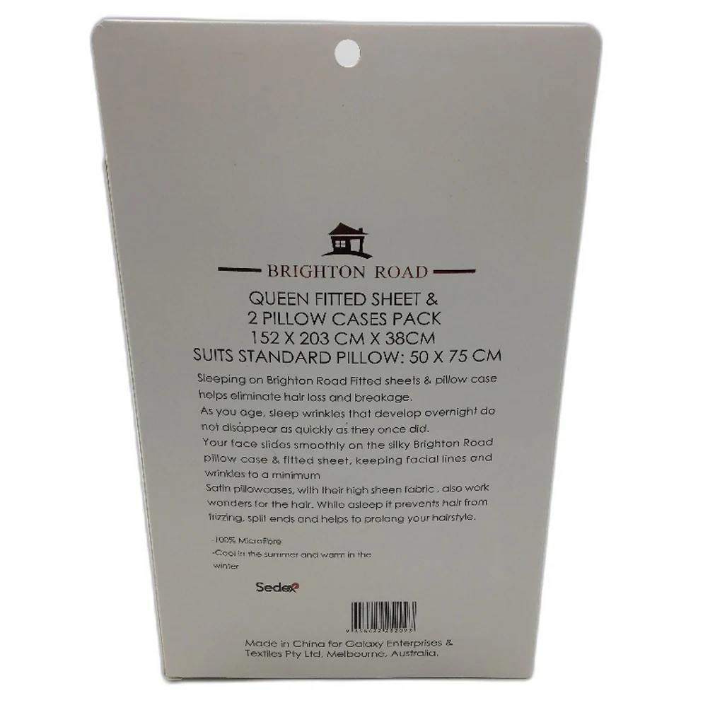 Brighton Road Champagne Gentle On Hair & Skin Satin QUEEN Fitted Sheet Pack NEW - Image 2