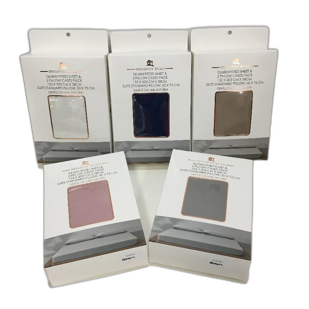 Brighton Road White Gentle On Hair & Skin Satin QUEEN Fitted Sheet Pack NEW - Image 4