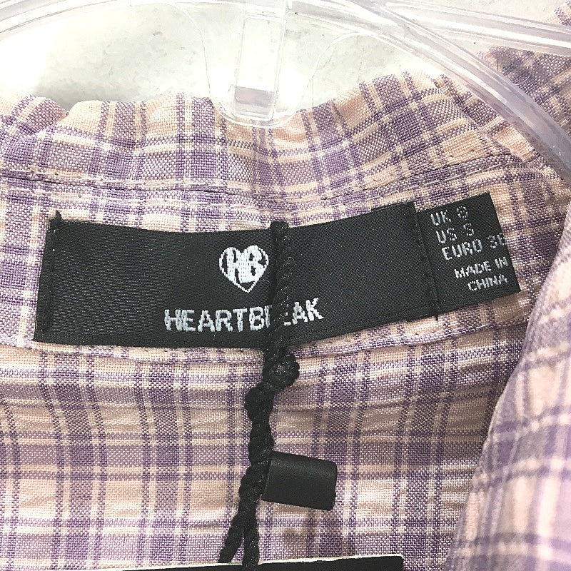 Heartbreak Open Buttonless Thin Pink Purple Check Blazer Ladies Size 8 NEW - Image 3