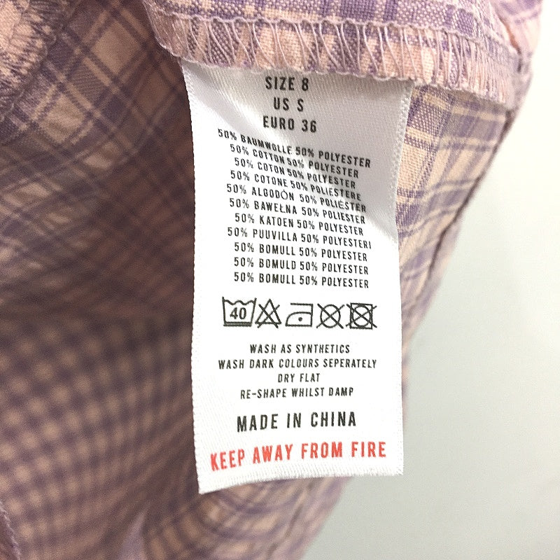 Heartbreak Open Buttonless Thin Pink Purple Check Blazer Ladies Size 8 NEW - Image 4