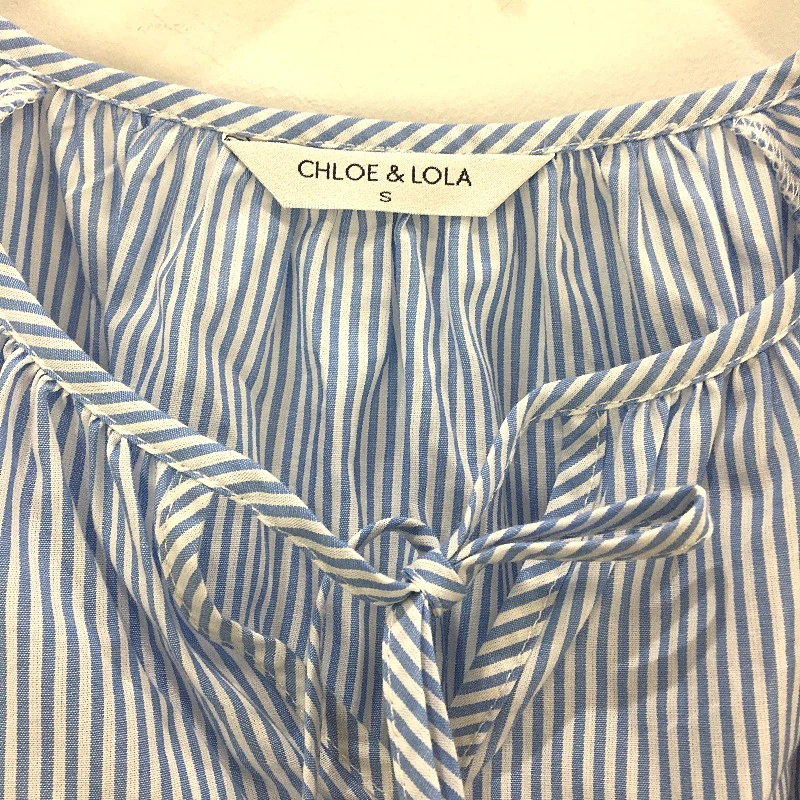 Chloe & Lola Oversized Tie Front Vertical Stripe Pyjama Top Ladies Sz Small NEW - Image 3