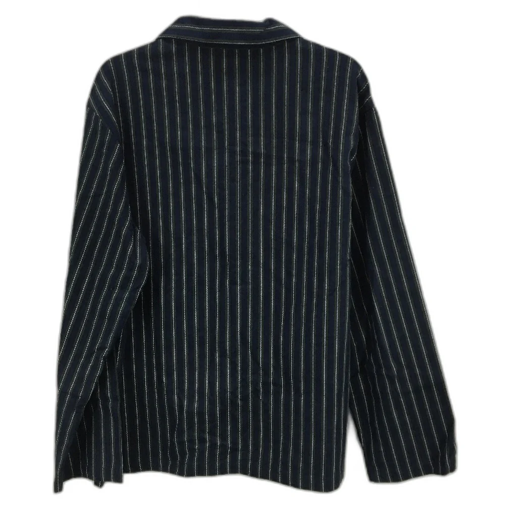 Reserve Navy Green Stripe Flannelette Pyjama Top Men Size Medium NEW - Image 2