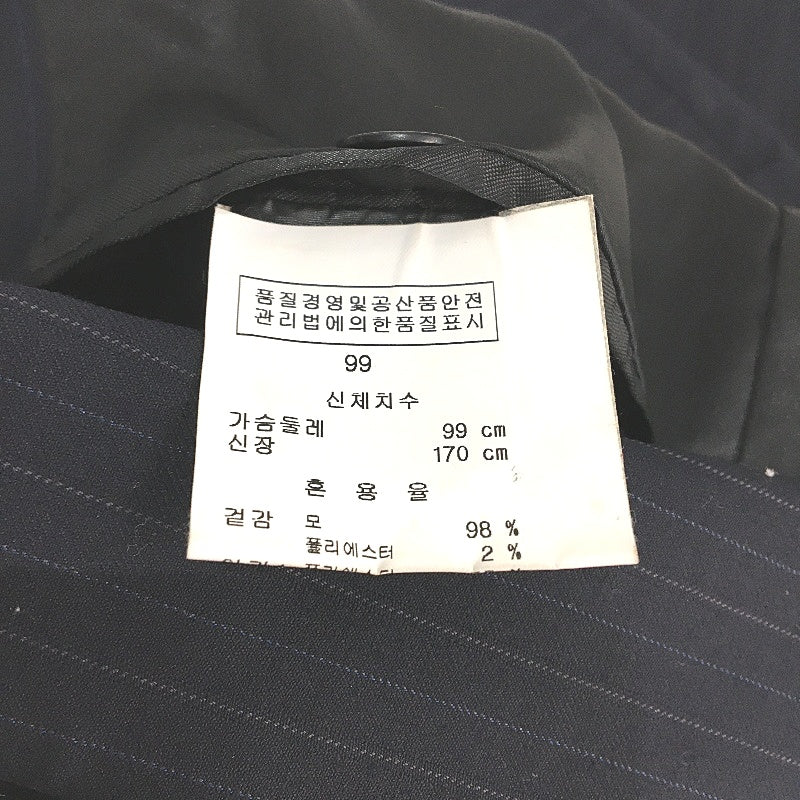 Calvin Klein Navy Pinstripe Single Breasted Fully Lined Blazer Mens Size 48 - Image 4