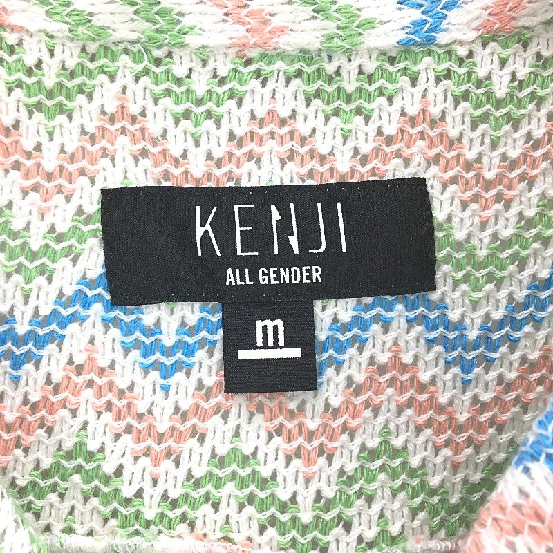 Kenji Zig Zap Open Knit Weave Lightweight SS Casual Shirt Mens Size M NEW - Image 3