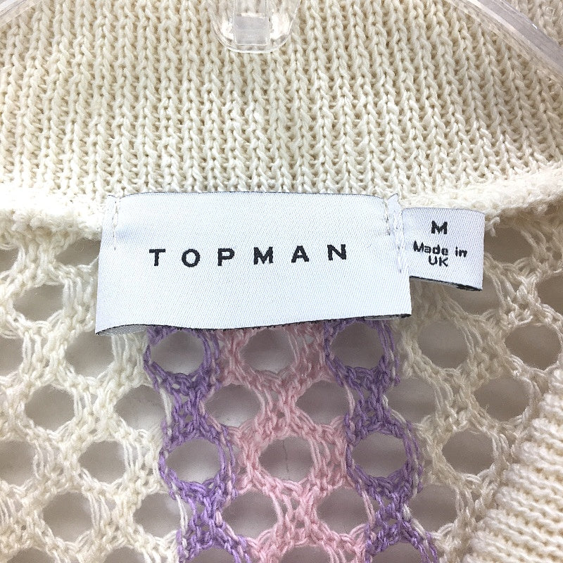 Top Man Myer Crochet Style Open Gapped Multicoloured SS Shirt Mens Sze M NEW - Image 3