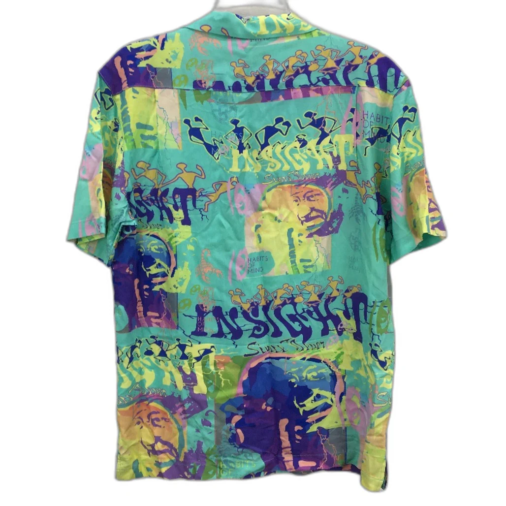 Insight Lightweight Soft Aqua Multicoloured SS Casual Shirt Mens Size Small NEW - Image 2