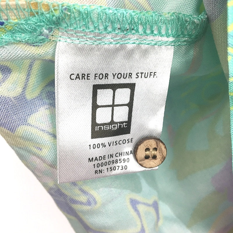 Insight Lightweight Soft Aqua Multicoloured SS Casual Shirt Mens Size Small NEW - Image 4