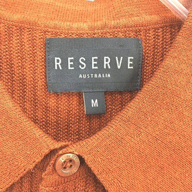 Reserve Australia Rust Brown Knit Short Sleeve Polo Style Top Mens Size M NEW - Image 3