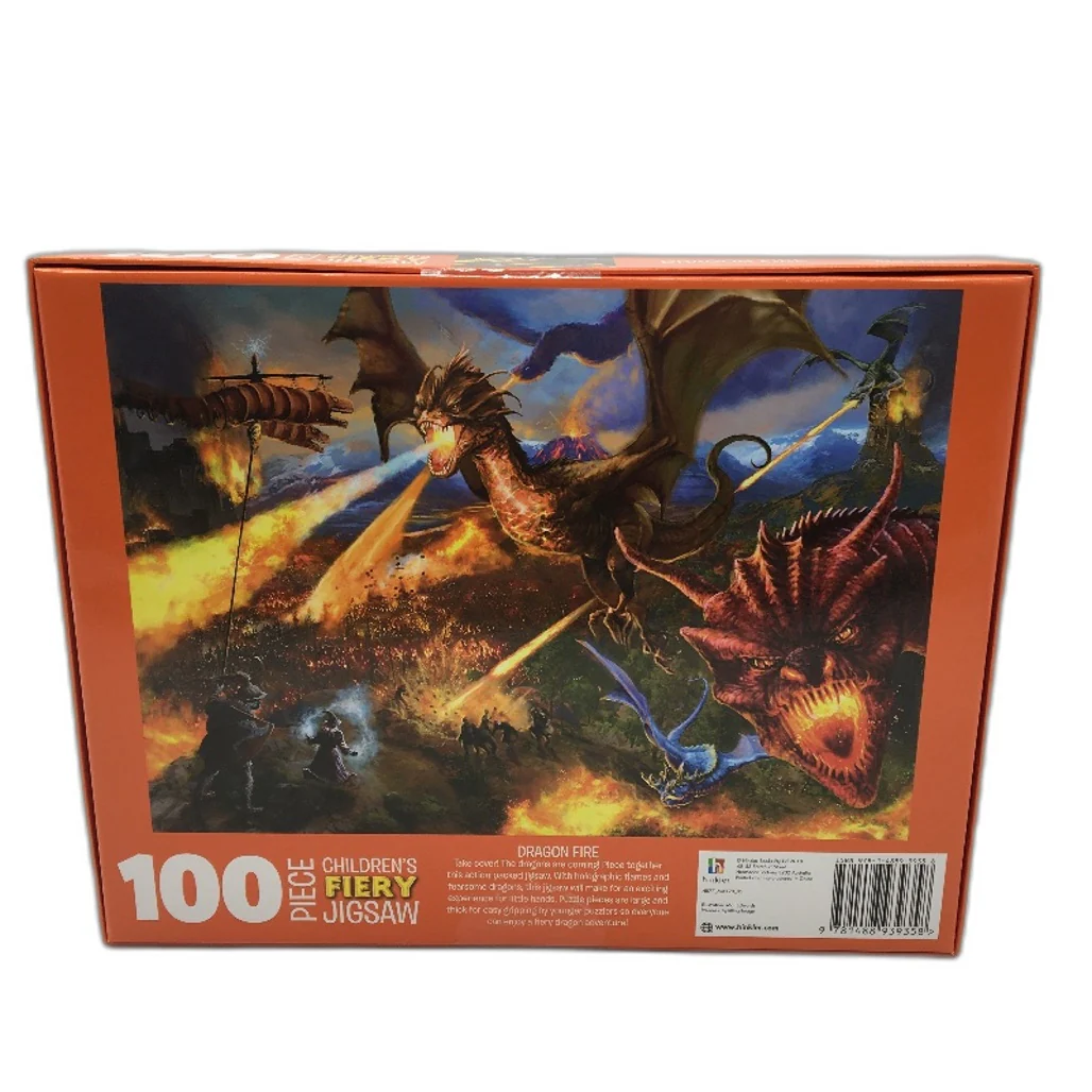 Hinkler Childrens Fiery Effect Dragon Fire 100 Piece Jigsaw Puzzle Ages 6+ NEW - Image 2