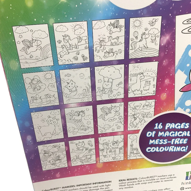 Hinkler Inkredibles Mess-Free Colourburst Unicorns Colouring Pack Ages 3+ NEW - Image 3